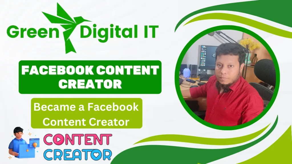 Facebook Content Creator Coruse Green Digital IT